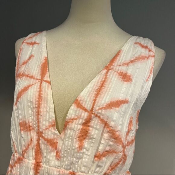 Loft deep v-neck Sleeveless Tie dye mini a-line dress size small - Picture 2 of 12